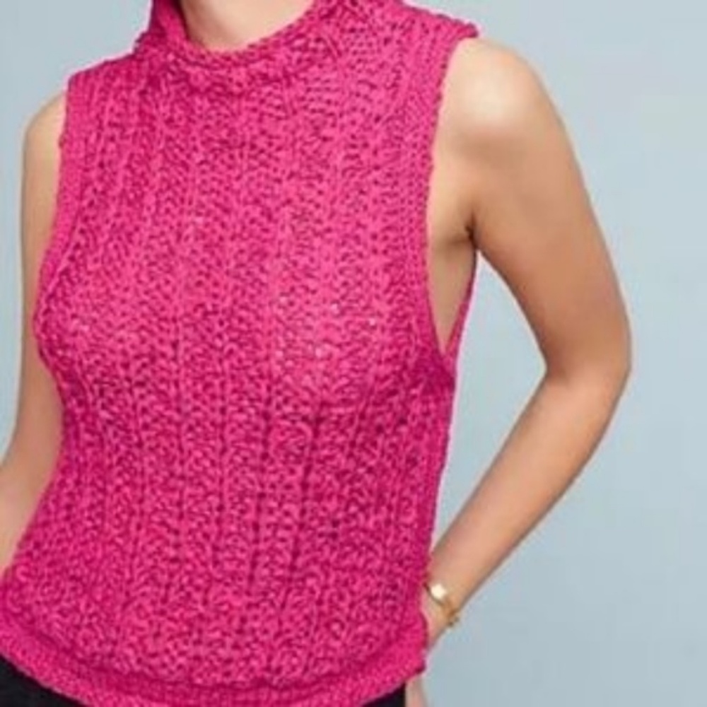 Anthropologie Moth Yarn Tape Sleeveless Sweater